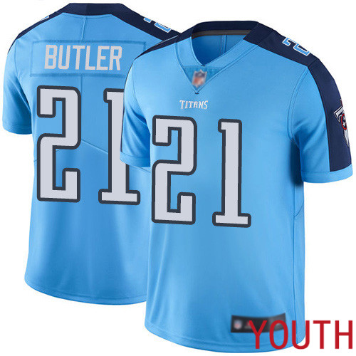 Tennessee Titans Limited Light Blue Youth Malcolm Butler Jersey NFL Football #21 Rush Vapor Untouchable